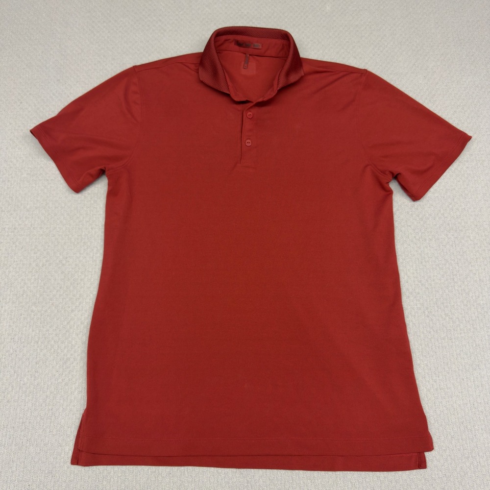 Sun Day Red Polo Shirt Mens Medium Red Tiger Woods Performance Golf Casual